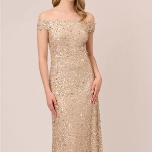 Adrianna PAPELL, sequin gown, size 8, NEVER WORN OR ALTERED…. paid 300.00